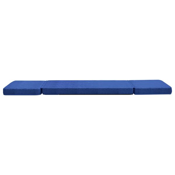 vidaXL Folding Floor Chair Blue Fabric