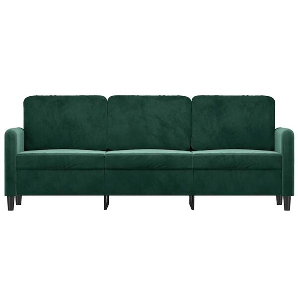 vidaXL 3-Seater Sofa Dark Green 180 cm Velvet