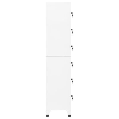 vidaXL Locker Cabinet White 38x40x180 cm Steel