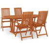 vidaXL 7 Piece Garden Dining Set Solid Wood Eucalyptus