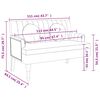 vidaXL Bench with Cushions Dark Green 113x64.5x75.5 cm Fabric