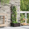 vidaXL Garden Planter with Trellis 2 pcs Black 80 x 40 x 125.5 cm PP