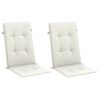 vidaXL Highback Chair Cushions 2 pcs Melange Cream 120x50x4 cm Fabric