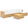 vidaXL 6 Piece Garden Lounge Set with Cushions Solid Teak Wood