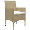 vidaXL 7 Piece Garden Dining Set Beige