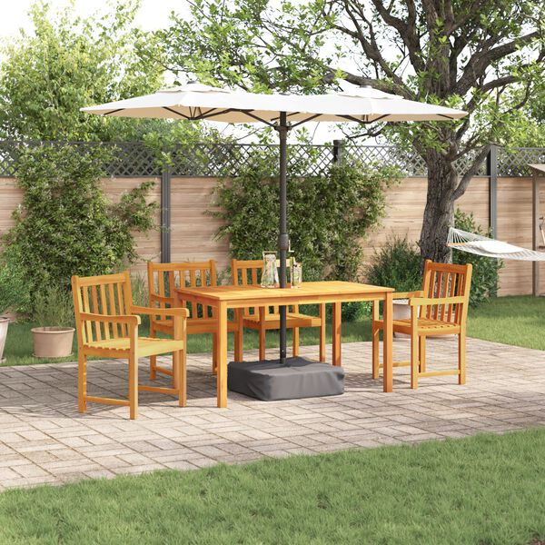 vidaXL 5 Piece Garden Dining Set Solid Wood Acacia