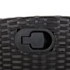 vidaXL Reclining Garden Chair with Footrest Black Poly Rattan