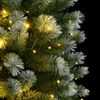 vidaXL Artificial Hinged Christmas Tree 300 LEDs & Flocked Snow 210 cm