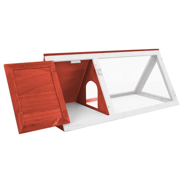 vidaXL Animal Rabbit Cage Red Wood
