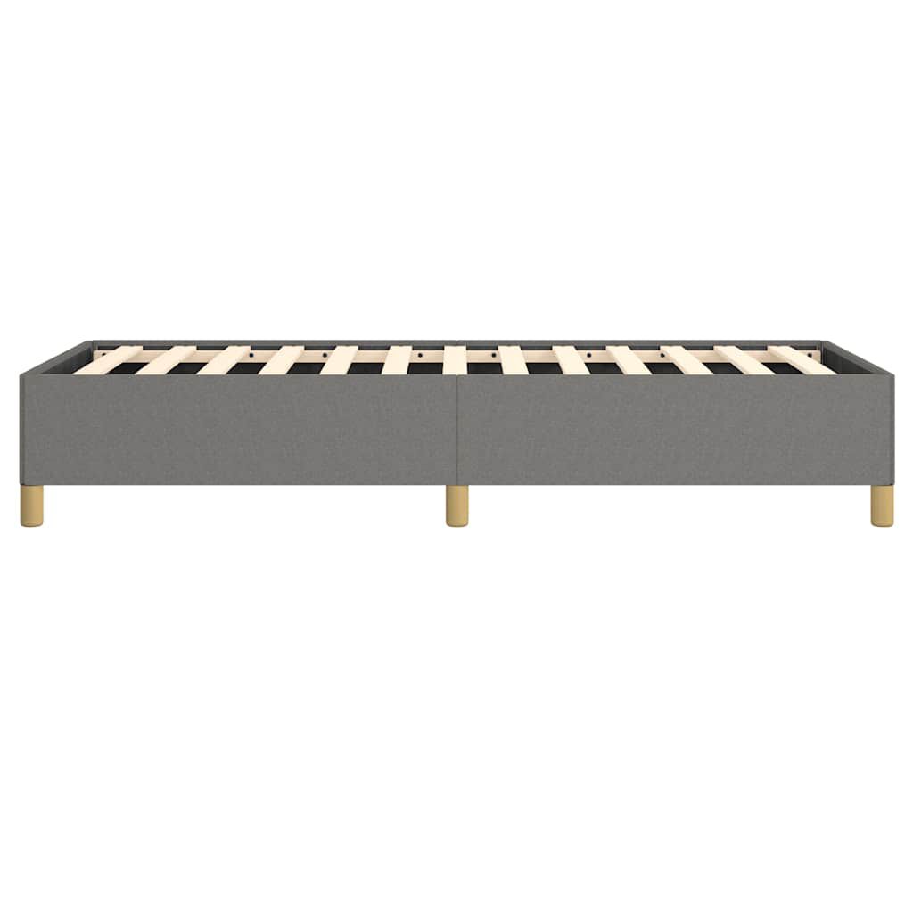 vidaXL Bed Frame without Mattress Dark Grey 100x190 cm Twin Fabric
