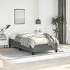 vidaXL Bed Frame without Mattress Dark Grey 100x190 cm Twin Fabric