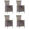 vidaXL 5 Piece Garden Dining Set Grey