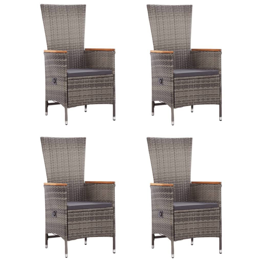 vidaXL 5 Piece Garden Dining Set Grey