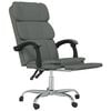 vidaXL Reclining Office Chair Dark Grey Fabric