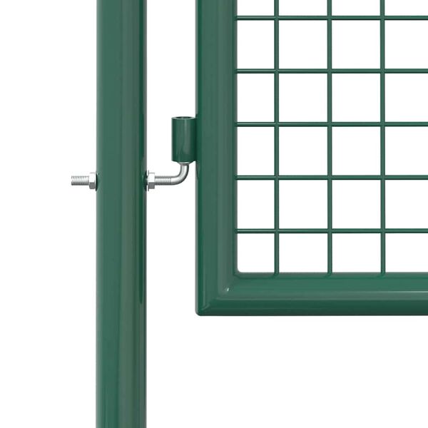 vidaXL Fence Gate Steel 100x175 cm Green