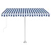vidaXL Freestanding Automatic Awning 300x250cm Blue/White