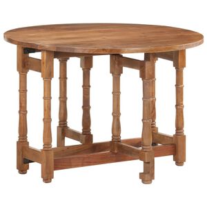 vidaXL Dining Table Round 110x76 cm Solid Mango Wood