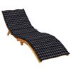 vidaXL Sun Lounger Cushion Black Check Pattern Oxford Fabric