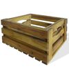 vidaXL Apple Crate Set 2 Pieces Solid Acacia Wood