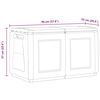 vidaXL Garden Storage Box 96x53x57 cm 230 L Dark Grey and Black