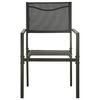 vidaXL Garden Chairs 2 pcs Textilene and Steel Black and Anthracite