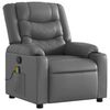 vidaXL Massage Recliner Chair Grey Faux Leather