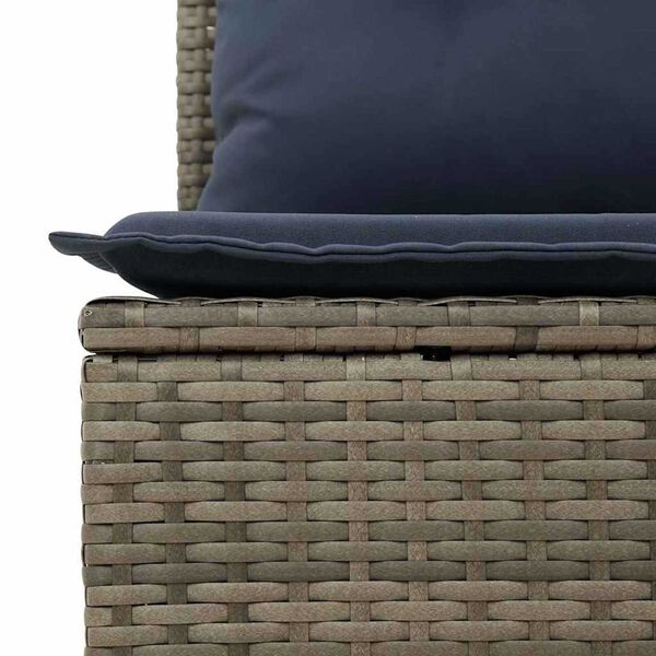 vidaXL Garden Sofa Set 7 pcs Grey and navy blue 100 x 55 x 73 cm