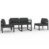vidaXL 5 Piece Garden Lounge Set with Cushions Aluminium Anthracite