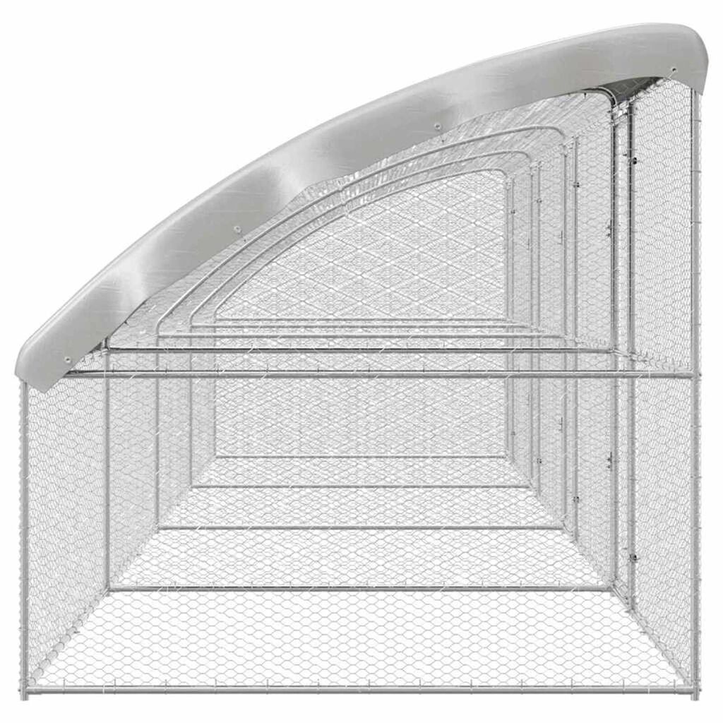 vidaXL Chicken Cage Silver 800 x 200 x 198.5 cm Galvanised steel