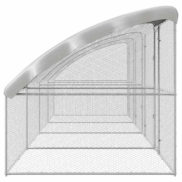 vidaXL Chicken Cage Silver 800 x 200 x 198.5 cm Galvanised steel