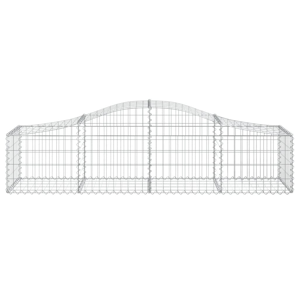 vidaXL Arched Gabion Baskets 5 pcs 200x50x40/60 cm Galvanised Iron