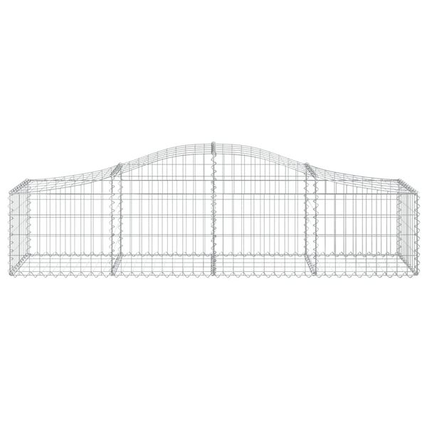 vidaXL Arched Gabion Baskets 5 pcs 200x50x40/60 cm Galvanised Iron
