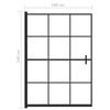 vidaXL Shower Enclosure ESG 100x140 cm Black