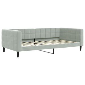 vidaXL Day Bed without Mattress Light Grey 100x190 cm Velvet