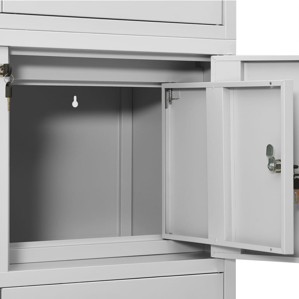 vidaXL Office Cabinet Light Grey 90x40x180 cm Steel