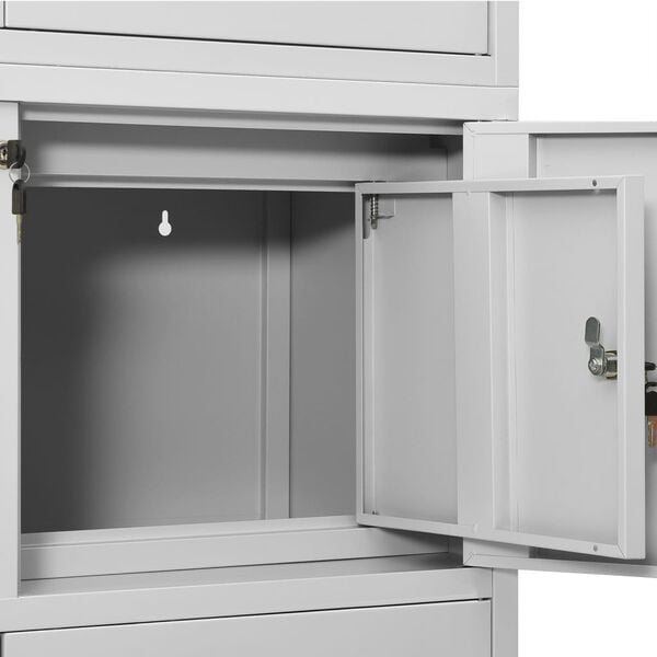 vidaXL Office Cabinet Light Grey 90x40x180 cm Steel