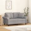 vidaXL 2-Seater Sofa with Pillows&Cushions Light Grey 120 cm Fabric