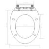 vidaXL Soft-close Toilet Seat with Quick-release Design Black