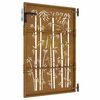 vidaXL Garden Gate 85x150 cm Corten Steel Bamboo Design