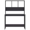vidaXL Desk with Shelf Grey 110x45x157 cm Engineered Wood