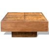 vidaXL Coffee Table Brown Square Solid Mango Wood