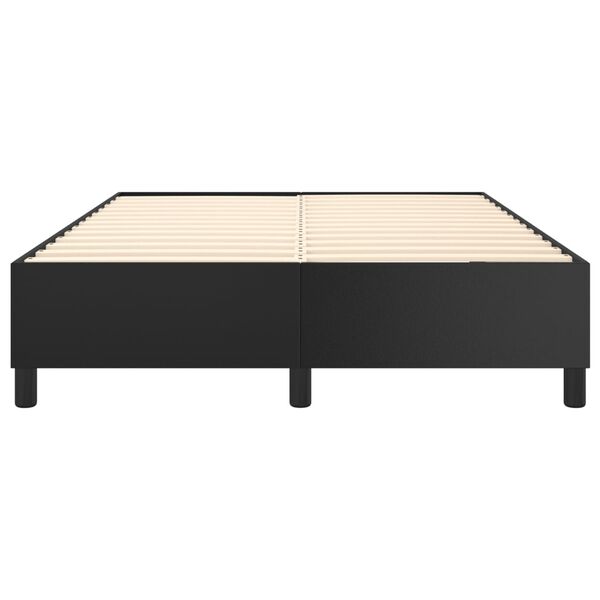 vidaXL Bed Frame without Mattress Black Queen Faux Leather