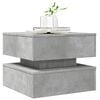 vidaXL Coffee Table with LED Lights Concrete Grey 50x50x40 cm