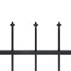 vidaXL Garden Fence with Spear Top Steel 181x150 cm Black