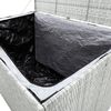 vidaXL Garden Storage Box Light Grey 150x100x100 cm Poly Rattan