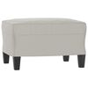vidaXL Sofa Chair with Footstool Light Grey 60 cm Microfibre Fabric