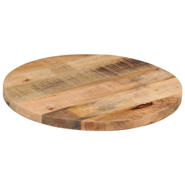 vidaXL Table Top &Oslash; 50x1.5 cm Round Solid Wood Rough Mango