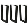 vidaXL Dining Table Legs V-Shape 2 pcs Black 70x(72-73.3) cm Steel