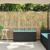 vidaXL Garden Bench with Cushion Black 110x40x44 cm Poly Rattan