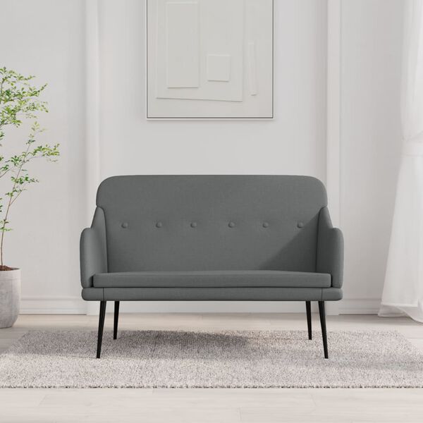 vidaXL Bench Dark Grey 110x76x80 cm Fabric